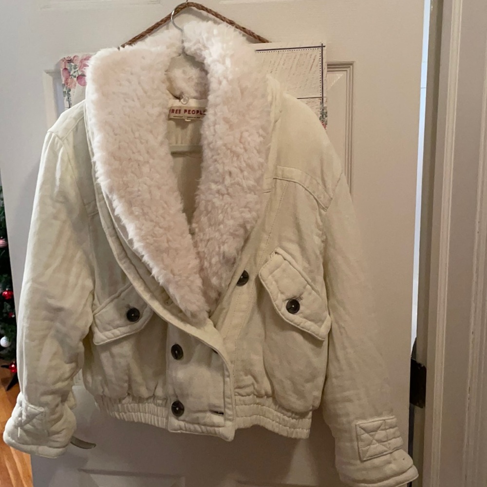 Brand New Free People Georgie Jacket in ivory size small